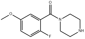 (2-Fluoro-5-methoxyphenyl)(piperazin-1-yl)methanone 结构式