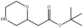 2-Morpholineacetic acid, 1,1-dimethylethyl ester Structure