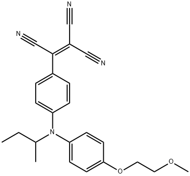 2-[4-[N-丁烷-2-基-4-(2-甲氧基乙氧基)苯基]苯基]乙烯-1,1,2-三甲腈 结构式