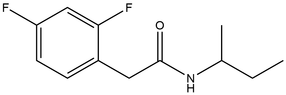 2,4-Difluoro-N-(1-methylpropyl)benzeneacetamide Struktur