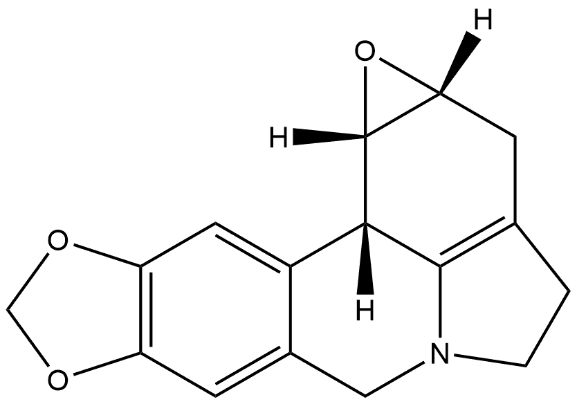 2H-[1,3]Dioxolo[4,5-j]oxireno[a]pyrrolo[3,2,1-de]phenanthridine, 1a,3,4,6,11b,11c-hexahydro-, (1aR,5aS,11bS,11cS)- Structure