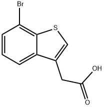 2-(7-bromo-1-benzothiophen-3-yl)acetic acid 结构式