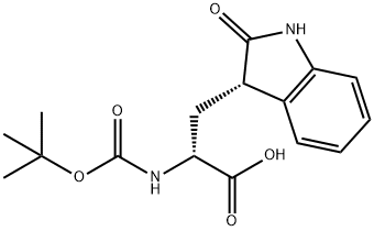 BOC-(R,S)-2,3-二氢-2-氧杂色氨酸 结构式