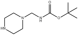 1-(N-BOC-氨甲基)哌嗪 结构式