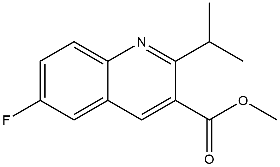 methyl 6-fluoro-2-isopropylquinoline-3-carboxylate Struktur