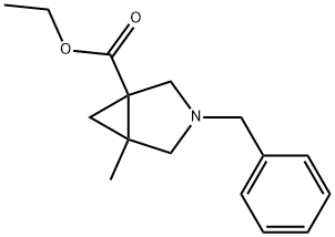 3-苄基-5-甲基-3-氮杂双环[3.1.0]己烷-1-甲酸乙酯 结构式