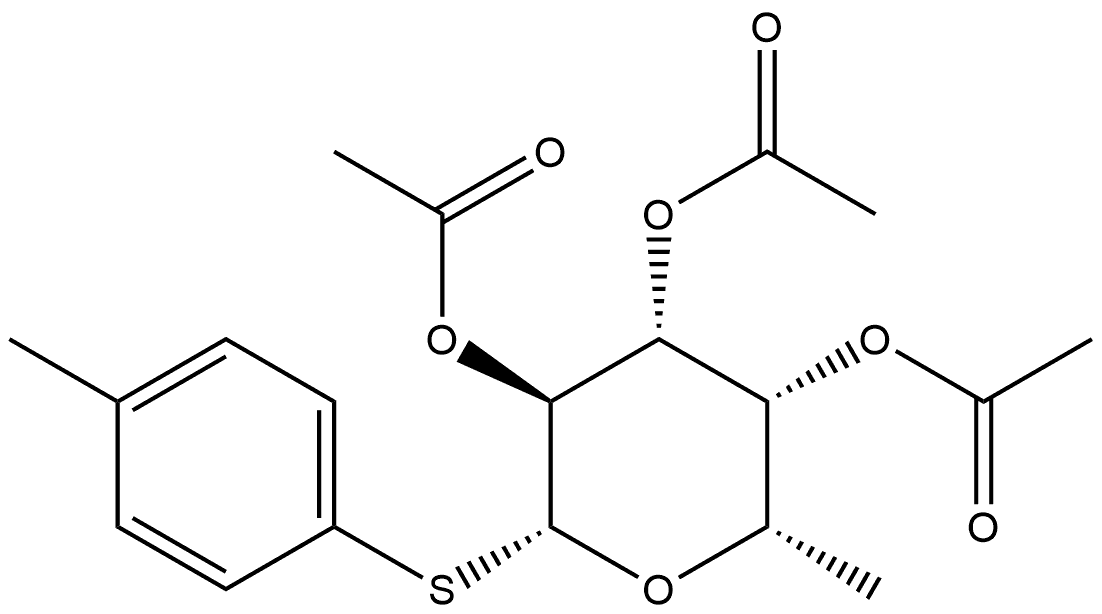 4-甲基苯基2,3,4-三-O-乙酰基-1-硫代-Β-L-吡喃葡萄糖苷, 153658-86-7, 结构式