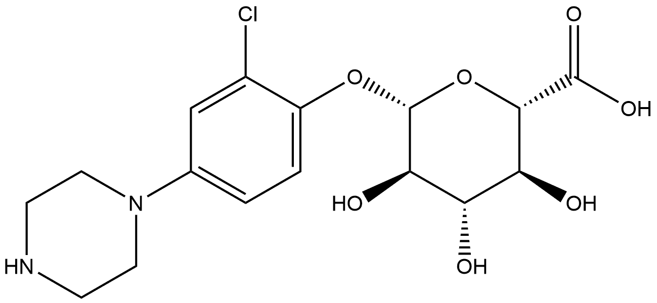 2-氯-4-(1-哌嗪基)苯基-D-吡喃葡萄糖SIDURONIC酸, 153720-54-8, 结构式