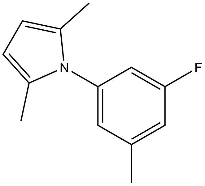 1-(3-Fluoro-5-methylphenyl)-2,5-dimethyl-1H-pyrrole Struktur