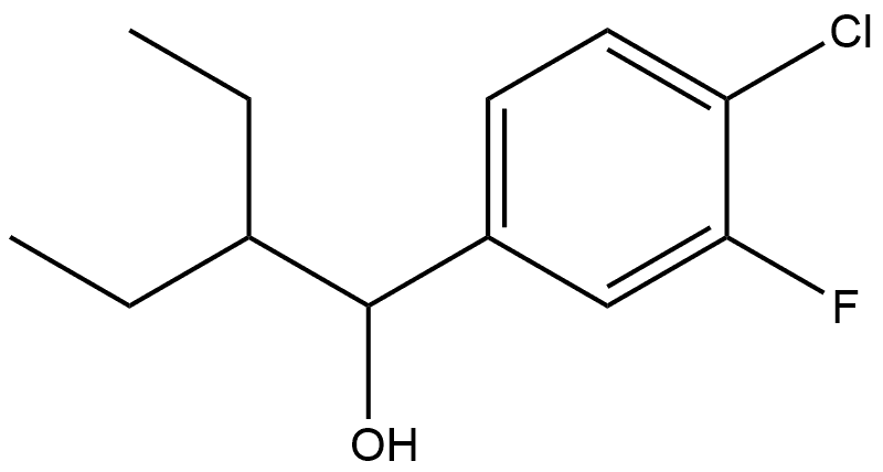 4-Chloro-α-(1-ethylpropyl)-3-fluorobenzenemethanol 结构式
