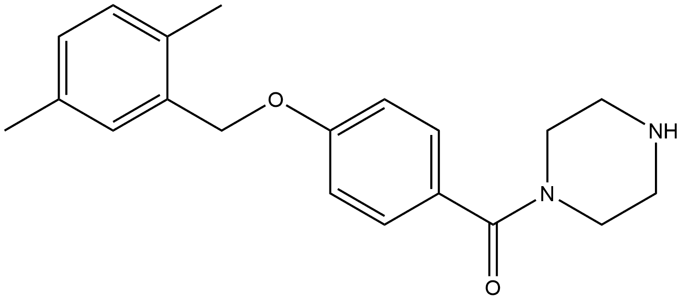 4-[(2,5-Dimethylphenyl)methoxy]phenyl]-1-piperazinylmethanone 结构式