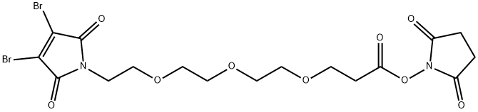 3,4-二溴-马来酰亚胺-三聚乙二醇-琥珀酰亚胺酯, 1537891-68-1, 结构式