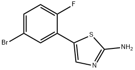5-(5-Bromo-2-fluorophenyl)thiazol-2-amine 结构式