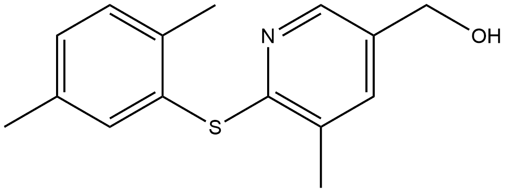 6-[(2,5-Dimethylphenyl)thio]-5-methyl-3-pyridinemethanol Structure