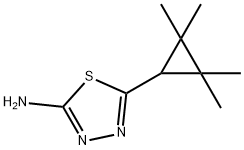 5-(2,2,3,3-四甲基环丙基)-1,3,4-噻二唑-2-胺 结构式