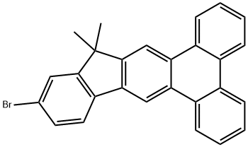 14H-Indeno[1,2-b]triphenylene, 12-bromo-14,14-dimethyl- Struktur