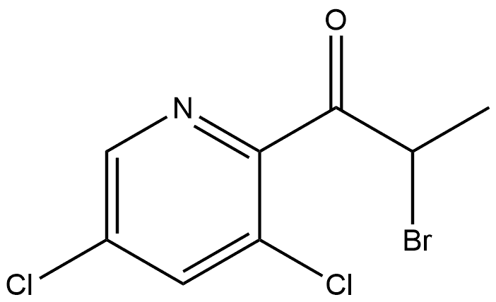 2-bromo-1-(3,5-dichloropyridin-2-yl)propan-1-one Structure