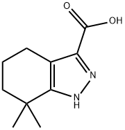 7,7-二甲基-4,5,6,7-四氢-1H-吲唑-3-羧酸 结构式