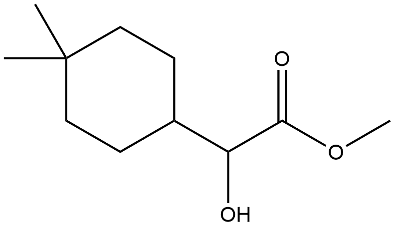 2-(4,4-二甲基环己基)-2-羟基乙酸甲酯 结构式
