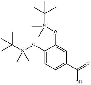 Benzoic acid, 3,4-bis[[(1,1-dimethylethyl)dimethylsilyl]oxy]-,154083-18-8,结构式