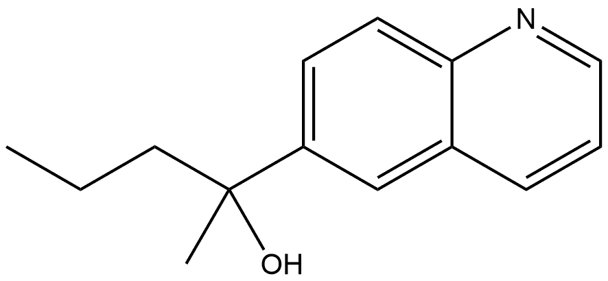 α-Methyl-α-propyl-6-quinolinemethanol 化学構造式