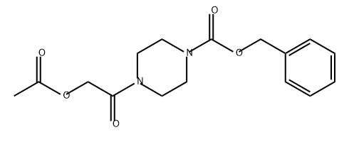 1-Piperazinecarboxylic acid, 4-[2-(acetyloxy)acetyl]-, phenylmethyl ester Structure