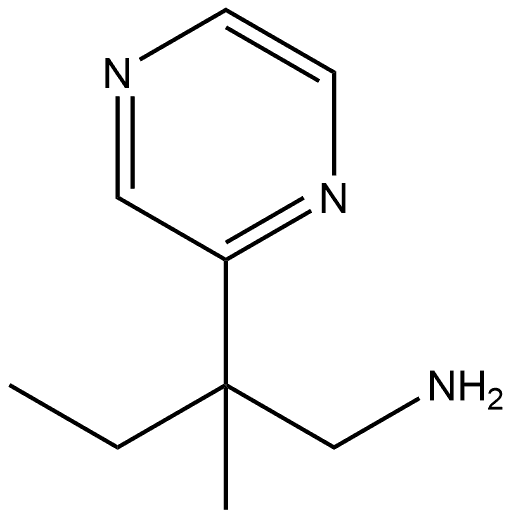 2-methyl-2-(pyrazin-2-yl)butan-1-amine 结构式