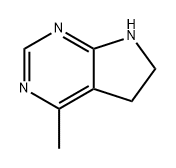 5H-Pyrrolo[2,3-d]pyrimidine, 6,7-dihydro-4-methyl- Struktur
