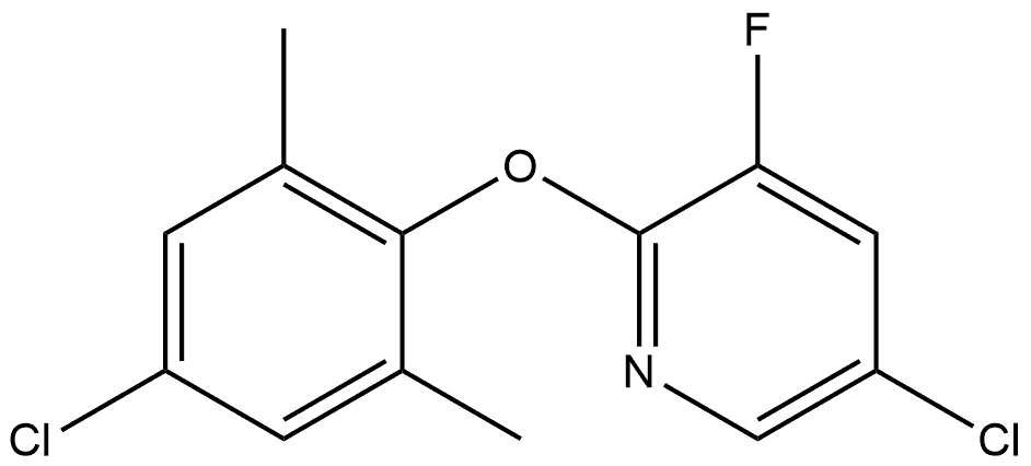 5-Chloro-2-(4-chloro-2,6-dimethylphenoxy)-3-fluoropyridine Structure