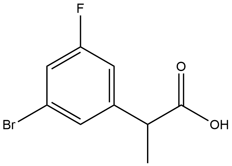 2-(3-bromo-5-fluorophenyl)propanoic acid 结构式
