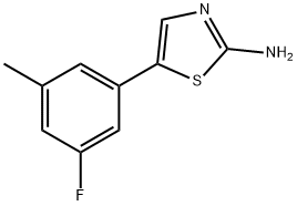 5-(3-Fluoro-5-methylphenyl)thiazol-2-amine,1542102-42-0,结构式