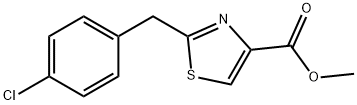 Methyl 2-[(4-chlorophenyl)methyl]-1,3-thiazole-4-carboxylate,154220-01-6,结构式