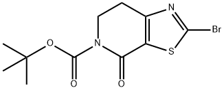 Thiazolo[5,4-c]pyridine-5(4H)-carboxylic acid, 2-bromo-6,7-dihydro-4-oxo-, 1,1-dimethylethyl ester Struktur