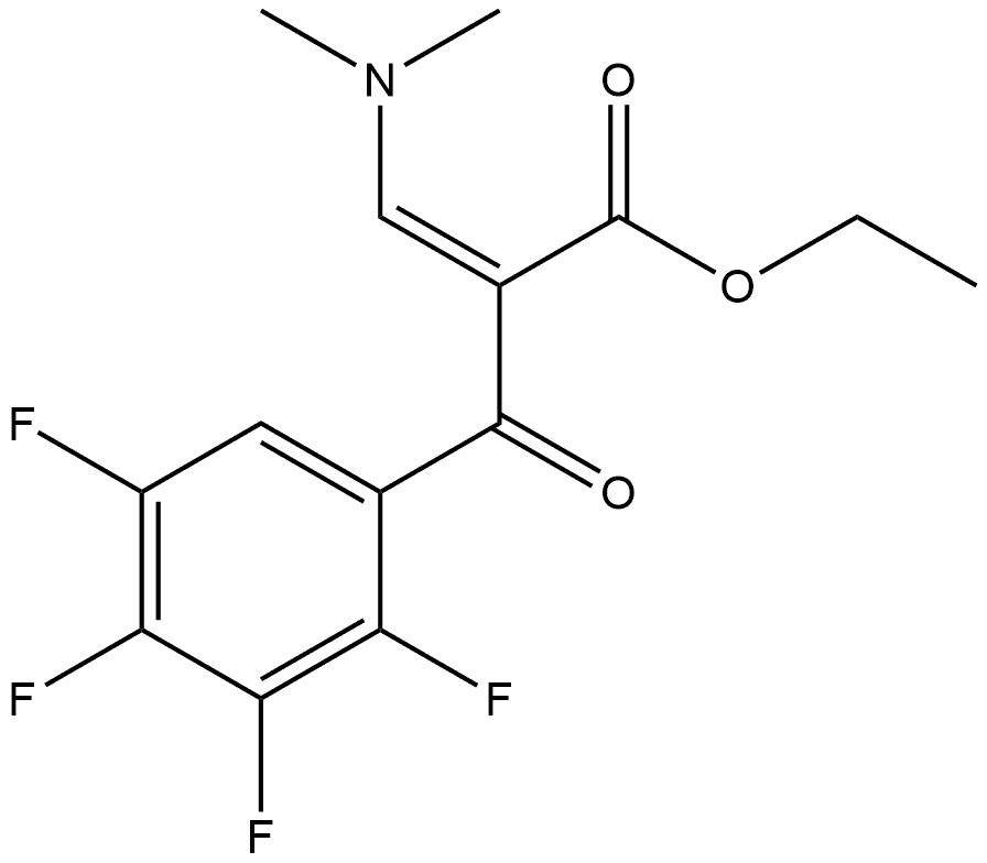 Benzenepropanoic acid, α-[(dimethylamino)methylene]-2,3,4,5-tetrafluoro-β-oxo-, ethyl ester, (Z)- (9CI) Structure