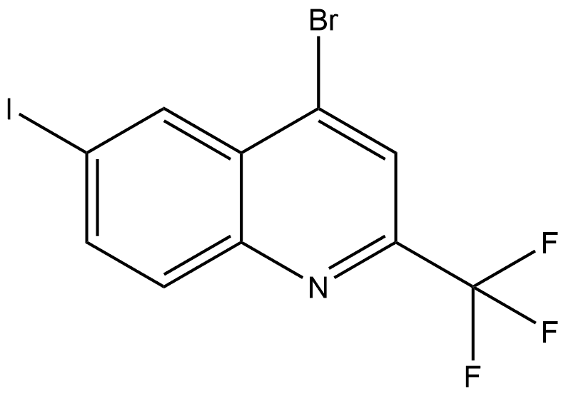 4-bromo-6-iodo-2-(trifluoromethyl)quinoline Struktur