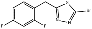 1,3,4-Thiadiazole, 2-bromo-5-[(2,4-difluorophenyl)methyl]- 结构式