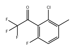 1-(2-CHLORO-6-FLUORO-3-METHYLPHENYL)-2,2,2-TRIFLUOROETHAN, 1542722-29-1, 结构式