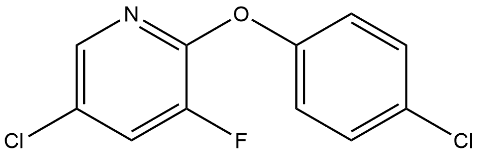 5-Chloro-2-(4-chlorophenoxy)-3-fluoropyridine 结构式