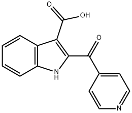 1H-Indole-3-carboxylic acid, 2-(4-pyridinylcarbonyl)- 化学構造式