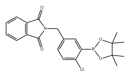 1H-Isoindole-1,3(2H)-dione, 2-[[4-chloro-3-(4,4,5,5-tetramethyl-1,3,2-dioxaborolan-2-yl)phenyl]methyl]- Structure