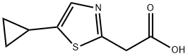 2-Thiazoleacetic acid, 5-cyclopropyl- Structure