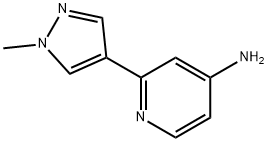 2-(1-甲基-1H-吡唑-4-基)吡啶-4-胺, 1545239-28-8, 结构式