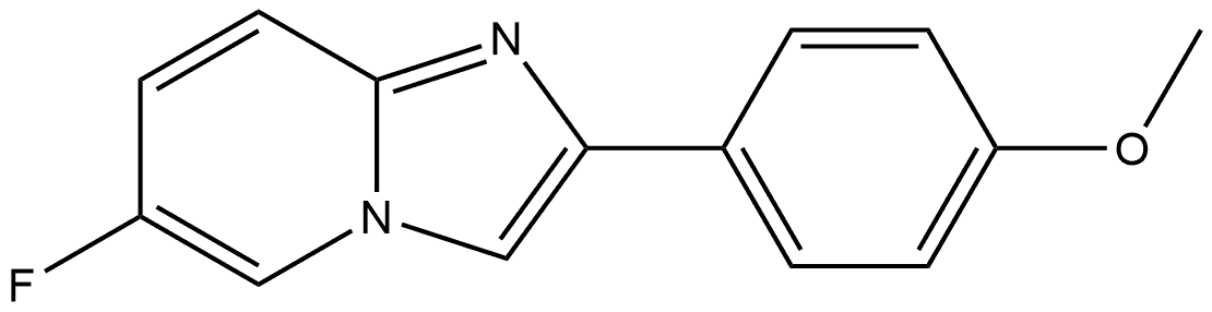 6-氟-2-(4-甲氧基苯基)咪唑并[1,2-A]吡啶 结构式