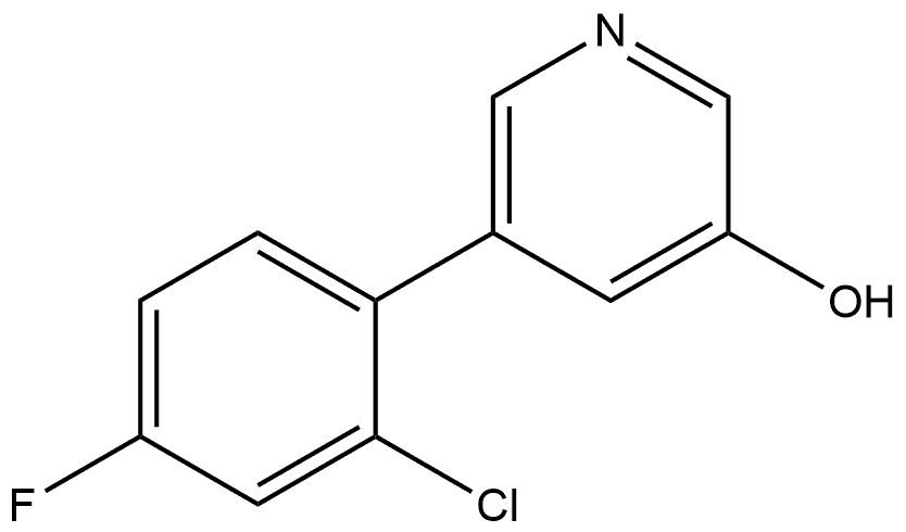 5-(2-Chloro-4-fluorophenyl)-3-pyridinol 结构式
