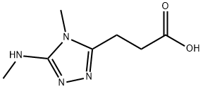 4H-1,2,4-Triazole-3-propanoic acid, 4-methyl-5-(methylamino)- 结构式