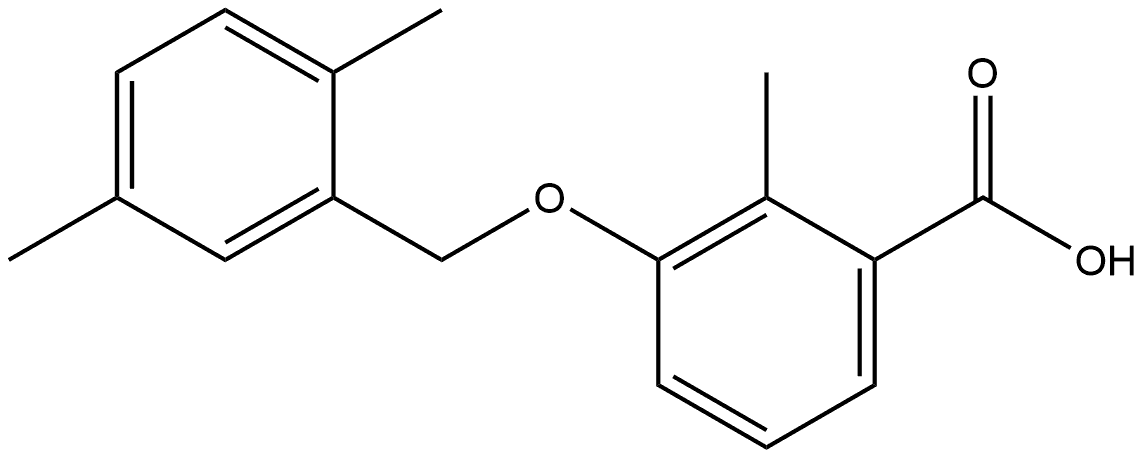 3-[(2,5-Dimethylphenyl)methoxy]-2-methylbenzoic acid Struktur