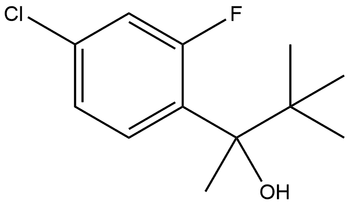 4-Chloro-α-(1,1-dimethylethyl)-2-fluoro-α-methylbenzenemethanol Struktur