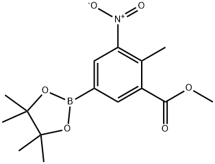 Benzoic acid, 2-methyl-3-nitro-5-(4,4,5,5-tetramethyl-1,3,2-dioxaborolan-2-yl)-, methyl ester