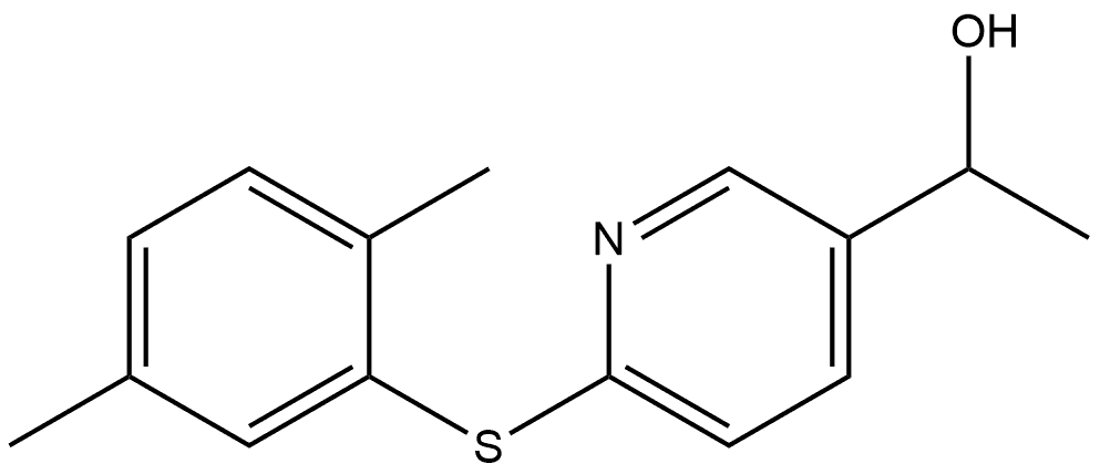 6-[(2,5-Dimethylphenyl)thio]-α-methyl-3-pyridinemethanol Structure