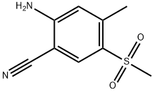 2-Amino-4-methyl-5-(methylsulfonyl)benzonitrile Structure